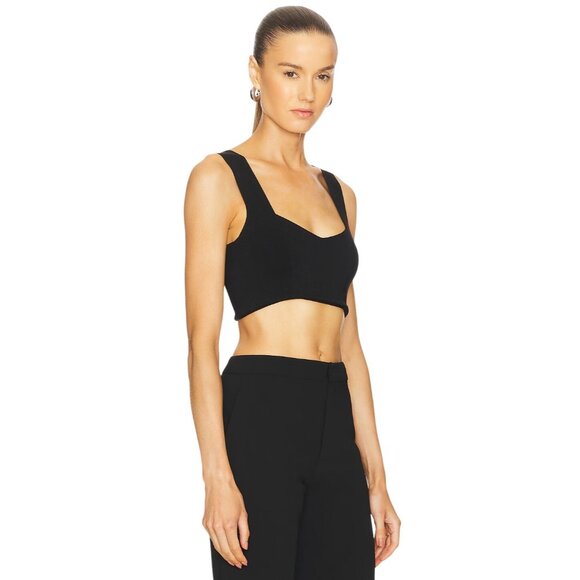 A.L.C Jordana Bra in Black Medium New Womens Cropped Tank Top - Picture 4 of 16